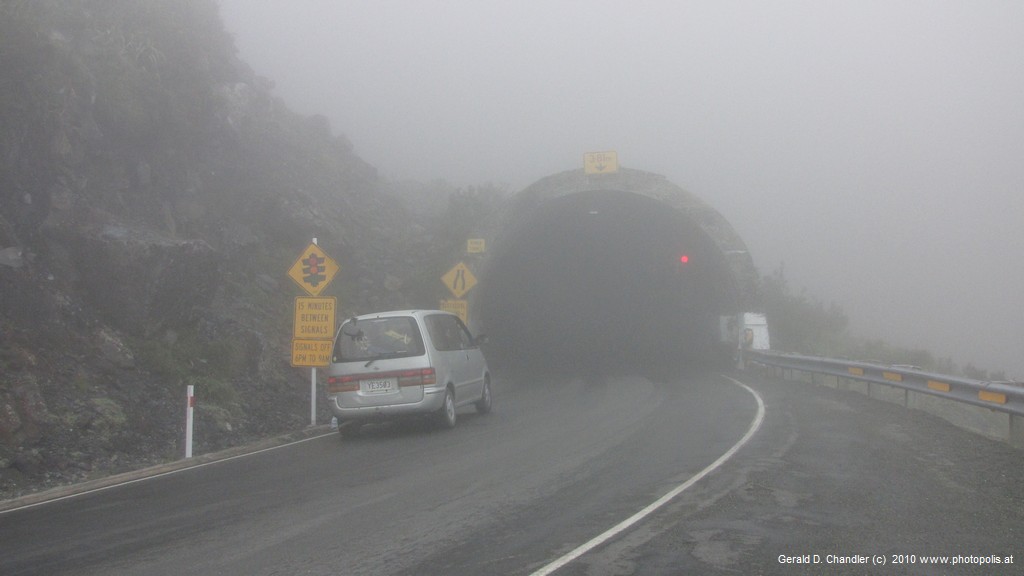 Waiting at Homer Tunnel